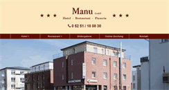 Desktop Screenshot of hotel-manu.de
